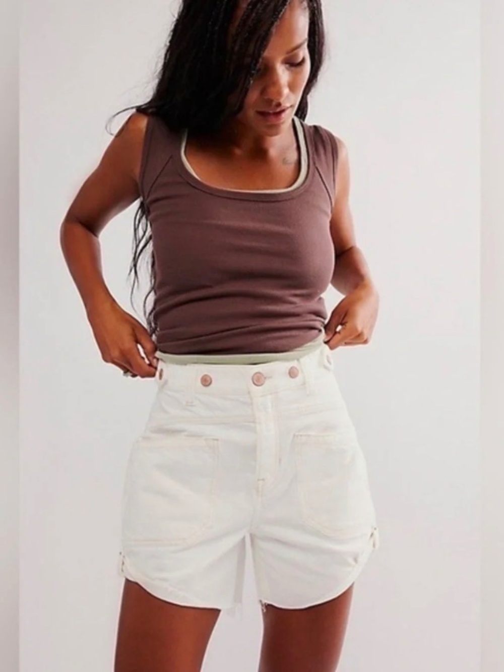 Free People Palmer Mid Rise Shorts Size 26